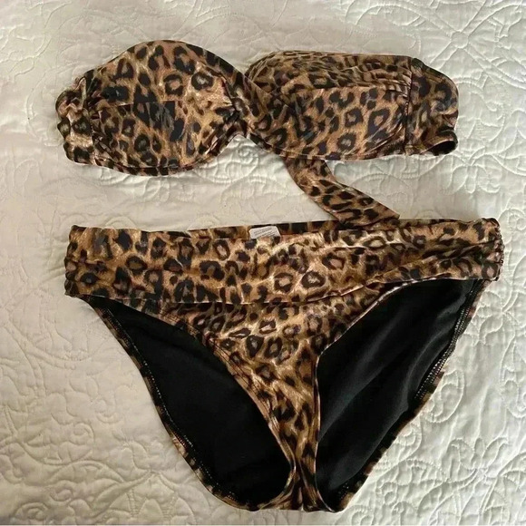 Kenneth Cole leopard two piece Swim Suit - Picture 1 of 7